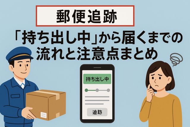 【郵便追跡】「持ち出し中」から届くまでの流れと注意点まとめ