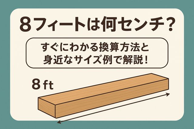 【8フィートは何センチ？】すぐにわかる換算方法と身近なサイズ例で解説！