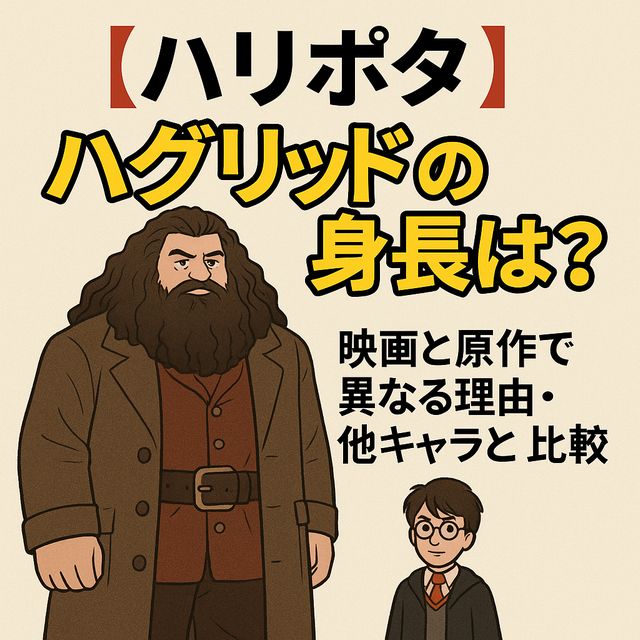 【ハリポタ】ハグリッドの身長は？映画と原作で異なる理由・他キャラとの比較