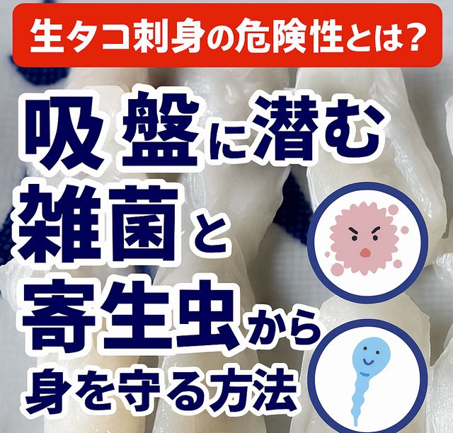 生タコ刺身の危険性とは？吸盤に潜む雑菌と寄生虫から身を守る方法