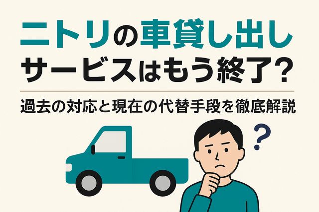 ニトリの車貸し出しサービスはもう終了？過去の対応と現在の代替手段を徹底解説