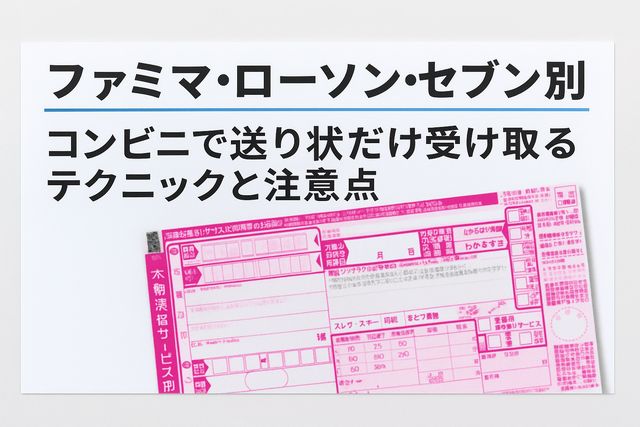 ファミマ・ローソン・セブン別｜コンビニで送り状だけ受け取るテクニックと注意点