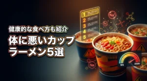 カップラーメンの体に悪いランキング5選!添加物や塩分のリスクと健康的な食べ方