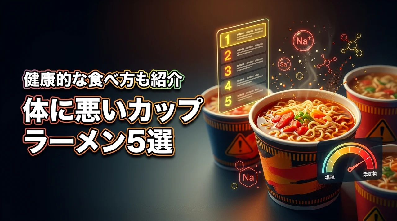 カップラーメンの体に悪いランキング5選!添加物や塩分のリスクと健康的な食べ方