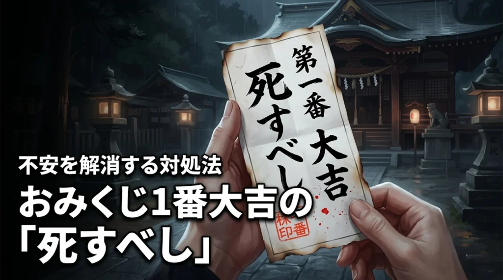 おみくじ1番の大吉なのに死すべし？不吉な言葉が不安な人へ真実と対策を教えます（記事のアイキャッチ画像）