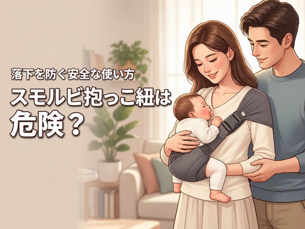 スモルビ抱っこ紐は危険なの？新生児への影響や落下の不安を解消する使い方のコツ（記事のアイキャッチ画像）