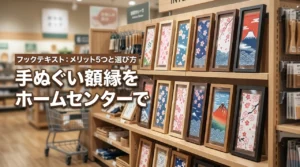 手ぬぐい額縁をホームセンターで買うメリット5つ!失敗しない選び方のポイント(記事のアイキャッチ画像)
